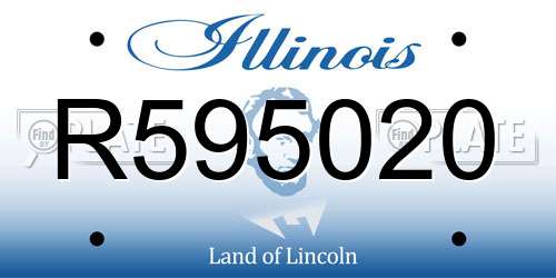 R595020 Illinois License Plate