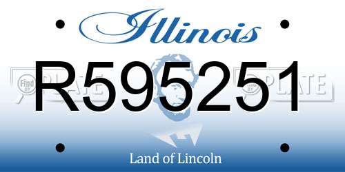 R595251 Illinois License Plate