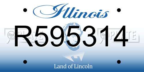 R595314 Illinois License Plate