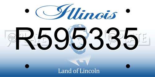 R595335 Illinois License Plate