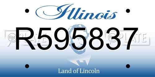 R595837 Illinois License Plate