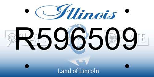 R596509 Illinois License Plate