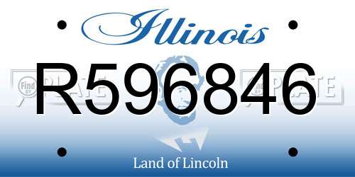 R596846 Illinois License Plate