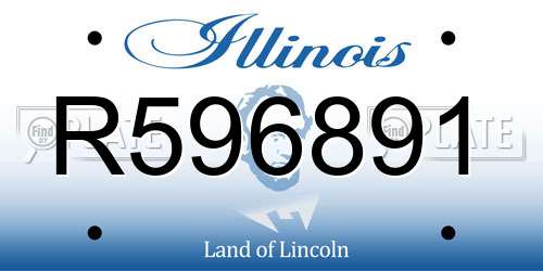R596891 Illinois License Plate