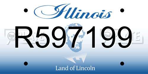 R597199 Illinois License Plate