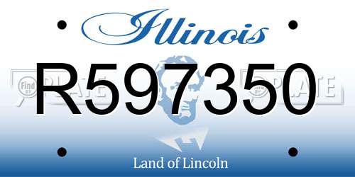 R597350 Illinois License Plate