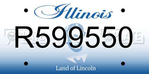 R599550 Illinois License Plate