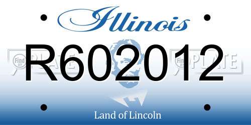 R602012 Illinois License Plate