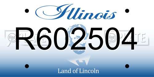 R602504 Illinois License Plate