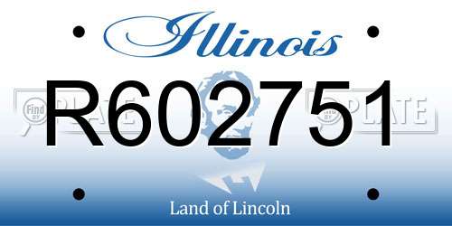 R602751 Illinois License Plate
