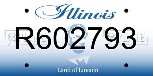 R602793 Illinois License Plate