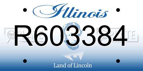 R603384 Illinois License Plate