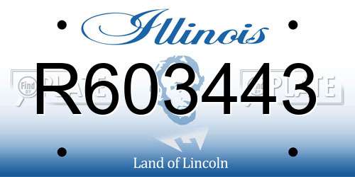 R603443 Illinois License Plate