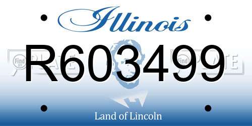 R603499 Illinois License Plate