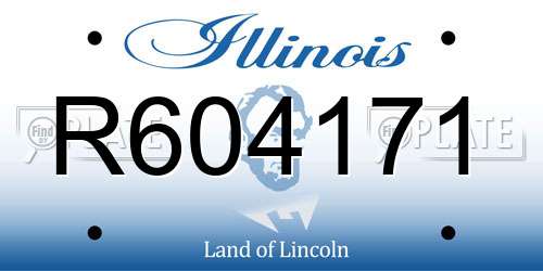 R604171 Illinois License Plate
