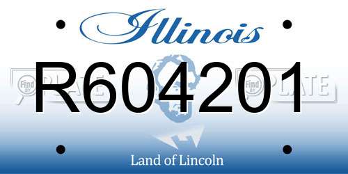 R604201 Illinois License Plate
