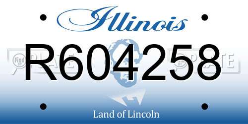 R604258 Illinois License Plate