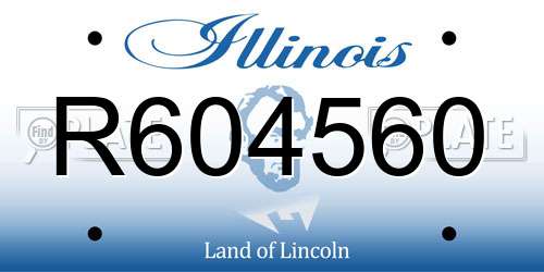 R604560 Illinois License Plate