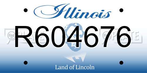 R604676 Illinois License Plate