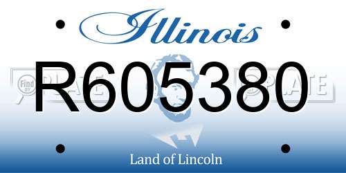 R605380 Illinois License Plate