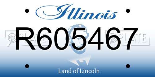 R605467 Illinois License Plate