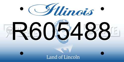 R605488 Illinois License Plate