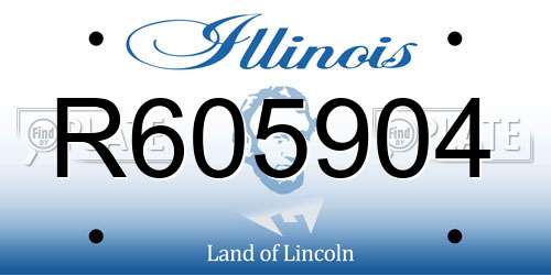 R605904 Illinois License Plate