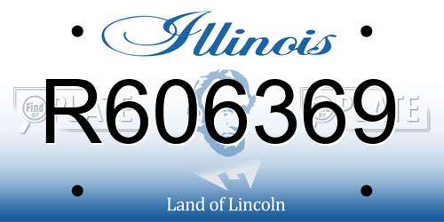 R606369 Illinois License Plate