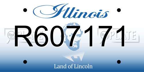 R607171 Illinois License Plate