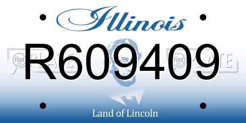 R609409 Illinois License Plate