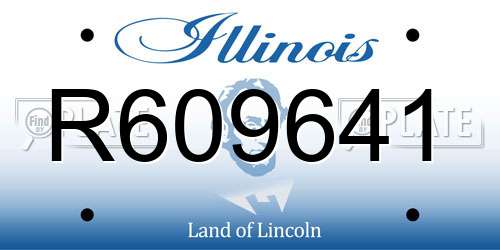 R609641 Illinois License Plate