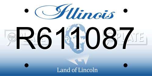 R611087 Illinois License Plate