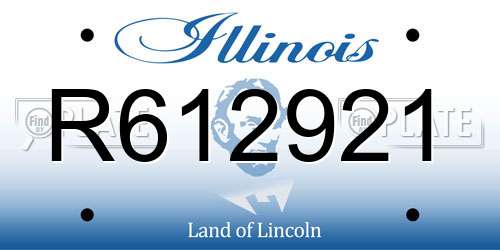 R612921 Illinois License Plate