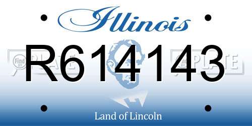 R614143 Illinois License Plate