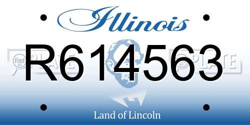 R614563 Illinois License Plate