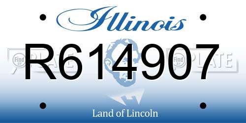 R614907 Illinois License Plate