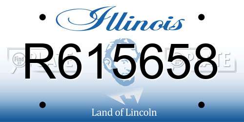 R615658 Illinois License Plate