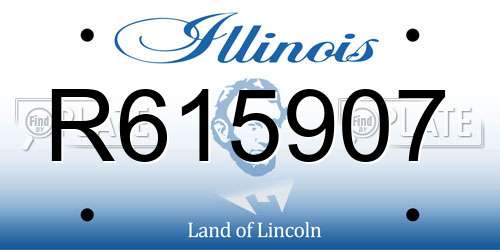 R615907 Illinois License Plate