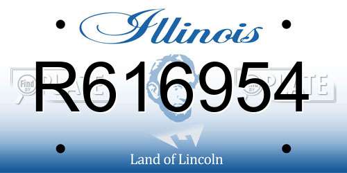 R616954 Illinois License Plate