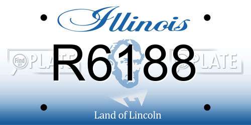 R6188 Illinois License Plate