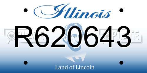 R620643 Illinois License Plate