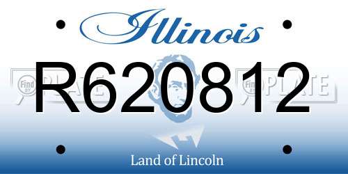 R620812 Illinois License Plate