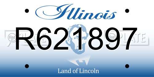 R621897 Illinois License Plate
