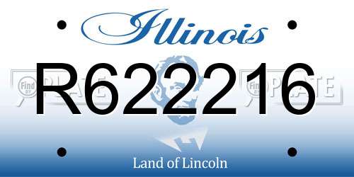 R622216 Illinois License Plate