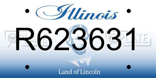 R623631 Illinois License Plate