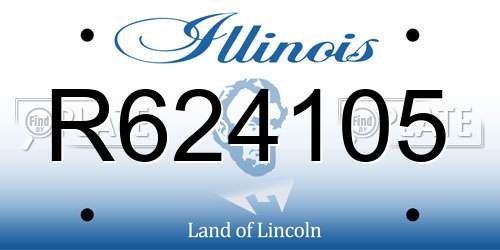 R624105 Illinois License Plate