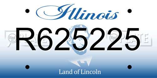 R625225 Illinois License Plate