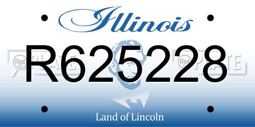 R625228 Illinois License Plate