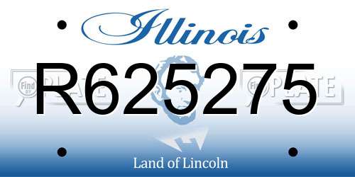 R625275 Illinois License Plate