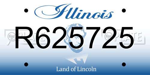 R625725 Illinois License Plate